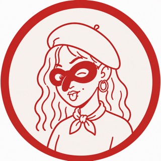 Mascotte La Smorfia con basco e cerchio rosso